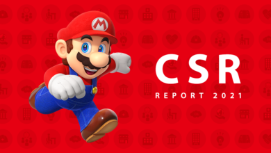 Nintendo policies "Corporate Social Responsibility" Mario logo
