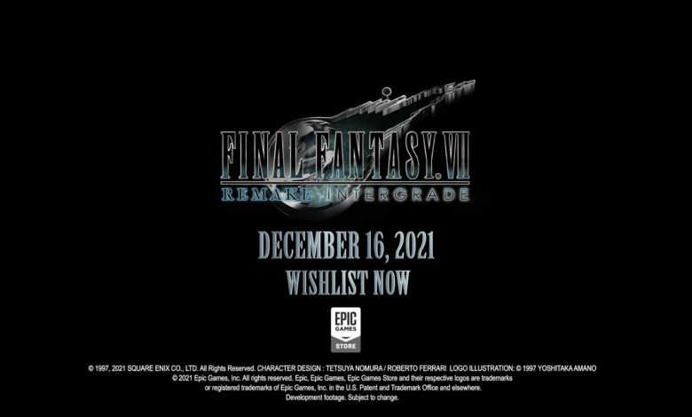 Final Fantasy VII Integrade logo with the release date