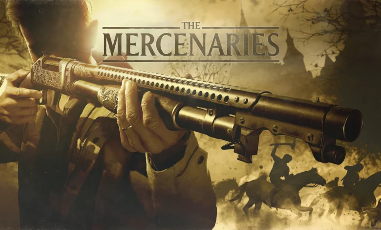 Resident Evil Village DLC Winters' Expansion with the Mercenaries logo