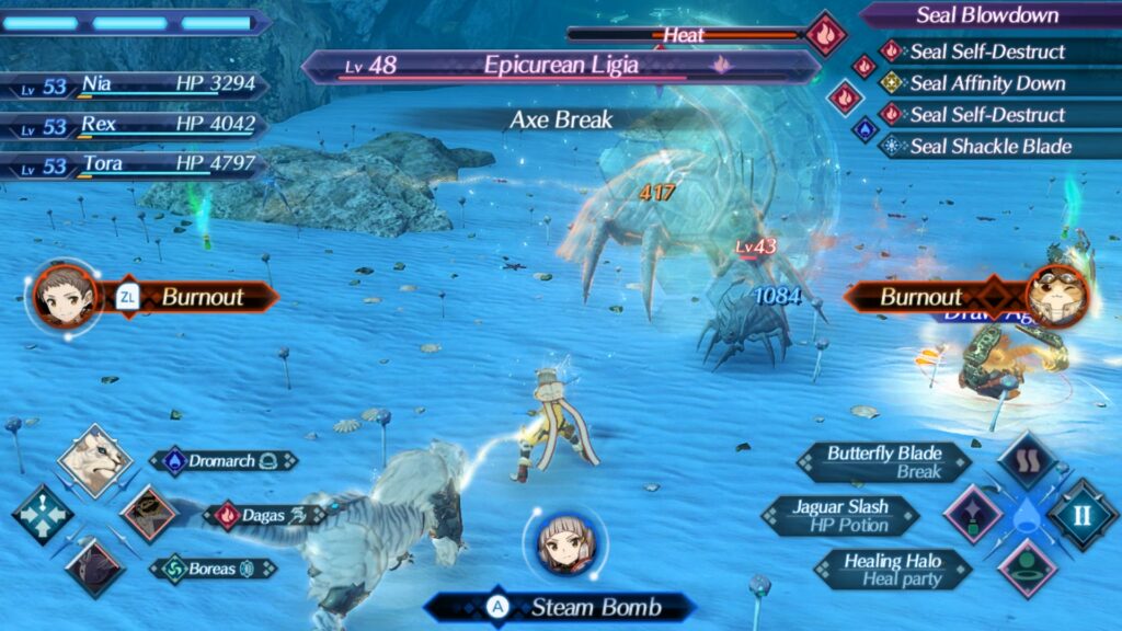Xenoblade 2 battle UI