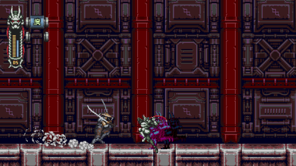 Vengeful Guardian: Moonrider fights a enemies