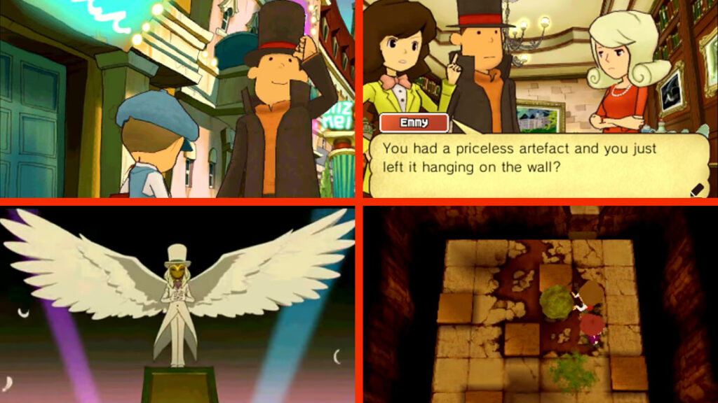 Professor Layton puzzle gameplay